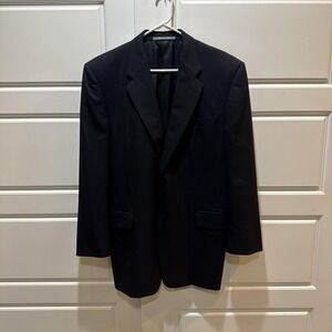 Hickey Freeman Nordstrom Blazer Mens 46R Blue Loro Piana Tasmanian Wool Jacket